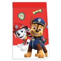 Bolsas de papel de la Patrulla Canina rojas - 4 unidades