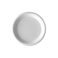 Platos redondos blancos compostable de 20 cm - Silvex - 25 unidades