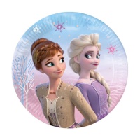 Platos de Frozen lila de 19,5 cm - 8 unidades