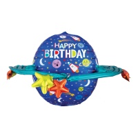 Globo de Galaxia Happy Birthday de 73 x 50 cm - Anagram