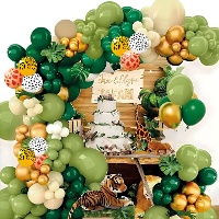 Kit de globos de jungla con hojas - 100 unidades