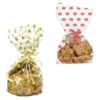 Bolsas para dulces transparentes de puntos de 12,5 x 7 x 28,5 cm - Creative Party - 20 unidades