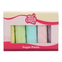 Set de fondant de 5 colores pasteles de 500 gr - FunCakes