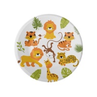 Platos de Happy Jungles de 18 cm - 8 unidades