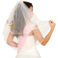 Velo de novia con bride to be de 70 cm