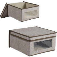 Caja de 30 x 28 x 15 cm baja con tapa abatible y ventana