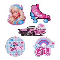 Confeti de Barbie girly - 10 unidades