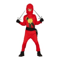 Disfraz de ninja rojo infantil
