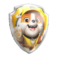 Globo de Patrulla Canina Escudo Rubble de 60 x 52 cm