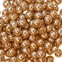 Perlas mini crispi de chocolate doradas de 350 gr - Dekora