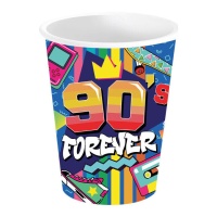 Vasos de años 90 forever de 240 ml - 6 unidades