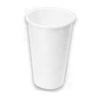 Vasos de 500 ml de cartón blancos biodegradables - 25 unidades