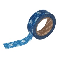 Washi tape de barcos azul - 10 m