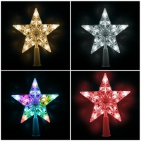 Estrella para el árbol con luces led de 19 cm