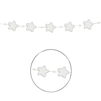 Guirnalda navideña de estrellas blancas de 1,10 m