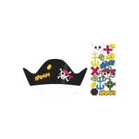 Sombreros de Piratas personalizables - 8 unidades
