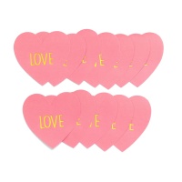 Etiquetas adhesivas de corazón Love - 12 unidades
