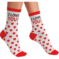 Calcetines de corazones para adulto - 1 par