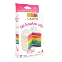 Set de levaduras de colores para tarta arcoíris - Scrapcooking