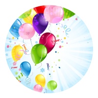 Platos de fiesta con globos multicolor de 23 cm - 8 unidades