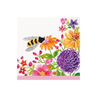 Servilletas de abeja pintada de 16,5 x 16,5 cm - 8 unidades