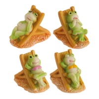 Figuras para roscón de ranas de 3 cm - Dekora - 50 unidades