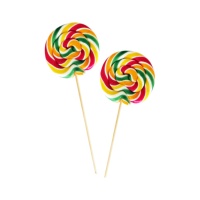 Piruletas de caramelo espiral de colores de 50 gr - 24 unidades