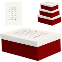 Caja rectangular con letras Amor - DCasa - 3 unidades
