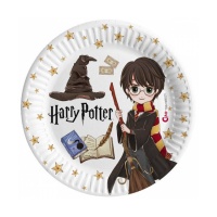 Platos de Harry Potter de cartón compostable de 18 cm - 8 unidades