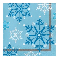 Servilletas de Snow Princess de 16,5 x 16,5 cm - 16 unidades