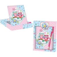 Set de regalo de diario y bolígrafo de Búhos