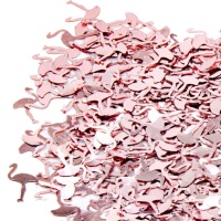 Confetti de flamencos de rosa metalizado de 20 gr