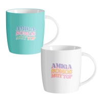 Taza de 350 ml Amiga somos muy top - 1 unidad