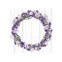 Servilletas de corona de lavanda de 16,5 x 16,5 cm - 20 unidades