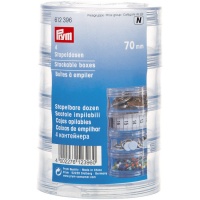 Cajas apilables redondas de 7 cm - Prym - 4 unidades