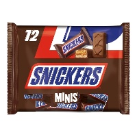 Snickers de chocolate con leche con cacahuetes mini - 12 unidades