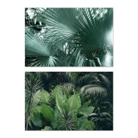 Lienzo hojas tropical de 1,20 x 0,80 m - DCasa - 1 unidad