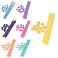 Varilla y soporte de colores para globo de 40 cm - 10 unidades