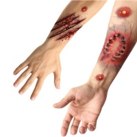 Tatuajes adhesivos de herida de mordisco