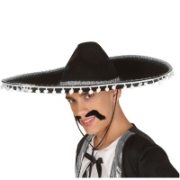 Sombrero mejicano negro para adulto