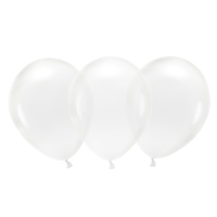 Globos de látex de 30 cm cristal transparentes biodegradables - PartyDeco - 100 unidades