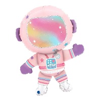 Globo de astronauta rosa de 54 x 69 cm - Grabo