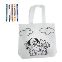 Bolsa para colorear de animales con ceras