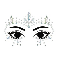 Joyas adhesivas faciales de lágrimas y redondas fosforescentes