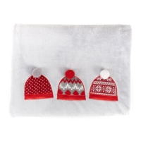 Manta de gorros de Navidad de 1,30 x 1,60 m