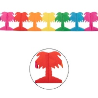 Guirnalda de palmeras de papel de colores - 6 m