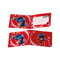 Invitaciones de Ladybug - 6 unidades