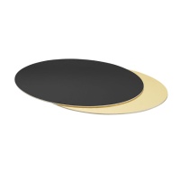 Base para tarta redonda de 36 x 36 x 0,3 cm dorada y negra - Decora