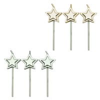 Velas de estrella de colores metalizados - PME - 8 unidades