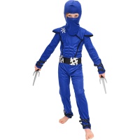 Disfraz de ninja oriental azul infantil 5 a 8 años